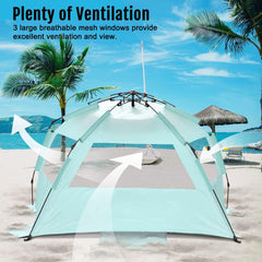 WhiteFang Deluxe XL three venting windows promote airflow for comfortable shelter