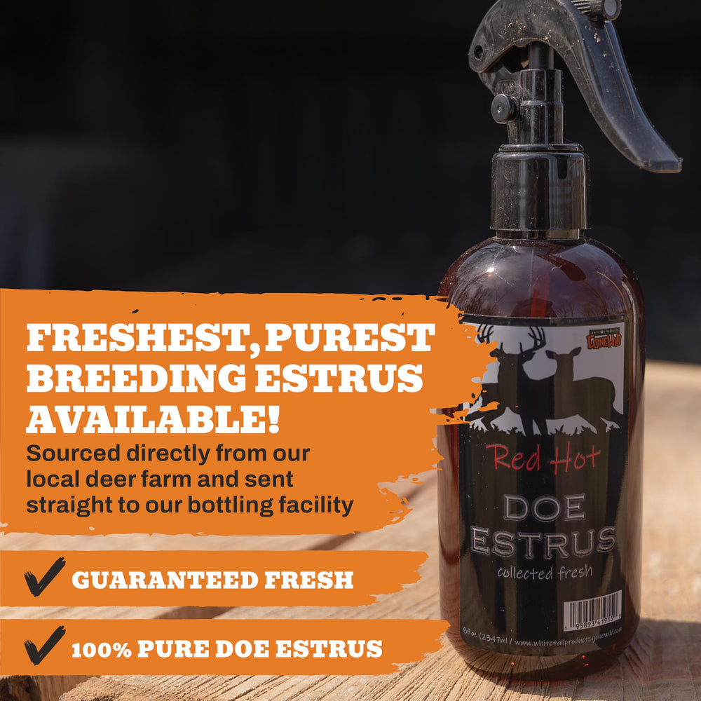 Product image of 8 oz Doe Estrous bottle with Wisconsin branding