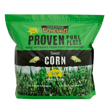 Whitetail Products Gone Wild corn seed field planting supports wildlife forage