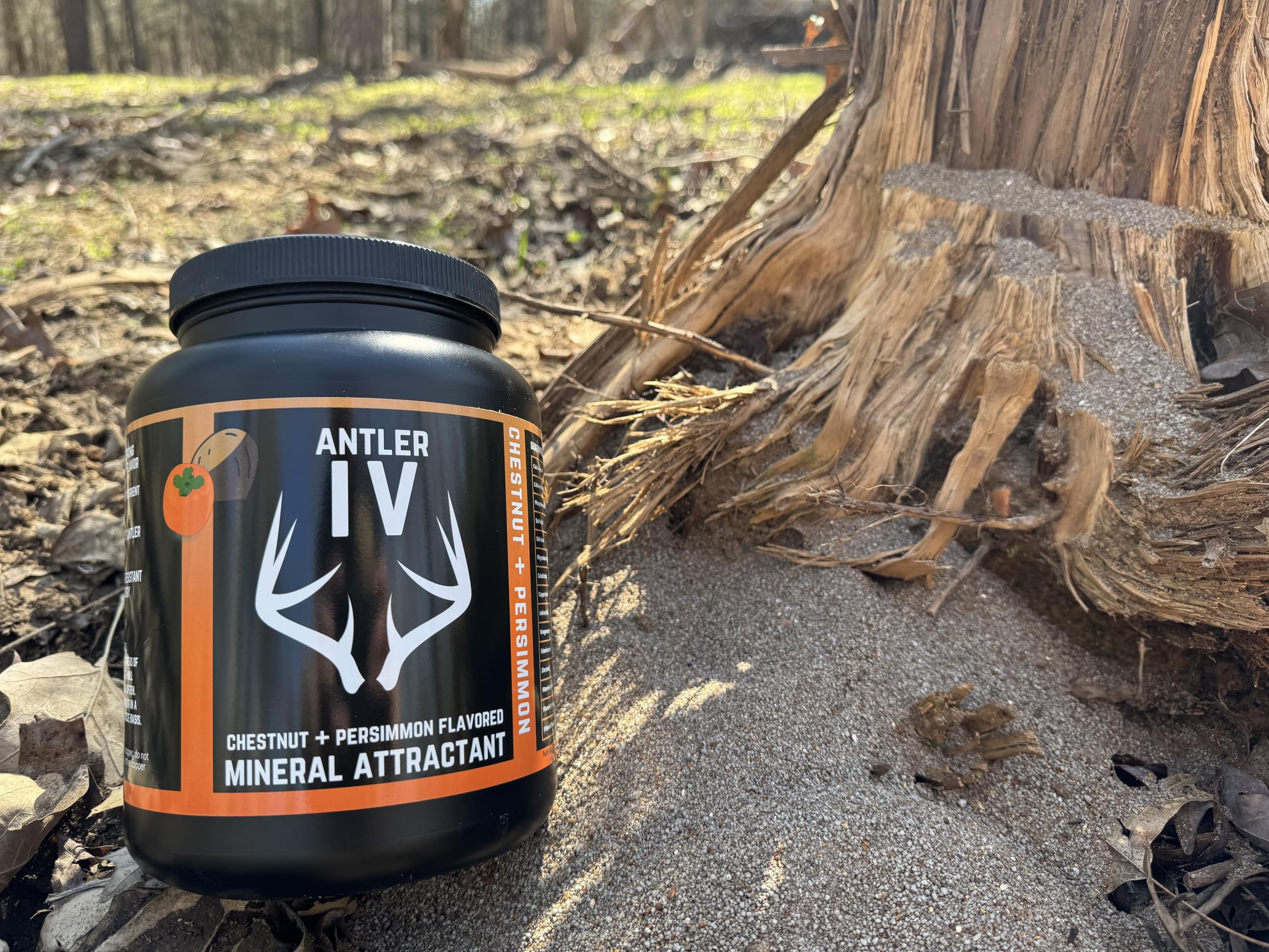 Whitetail Hill Antler IV feeding-site setup supports consistent mineral intake.