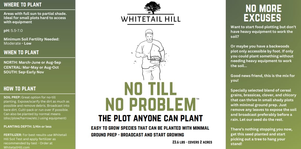 Whitetail Hill fast-growing seed mix ready for quick plot establishment