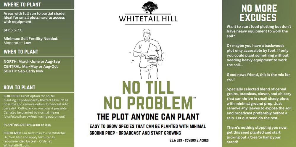 Whitetail Hill fast-growing seed mix ready for quick plot establishment