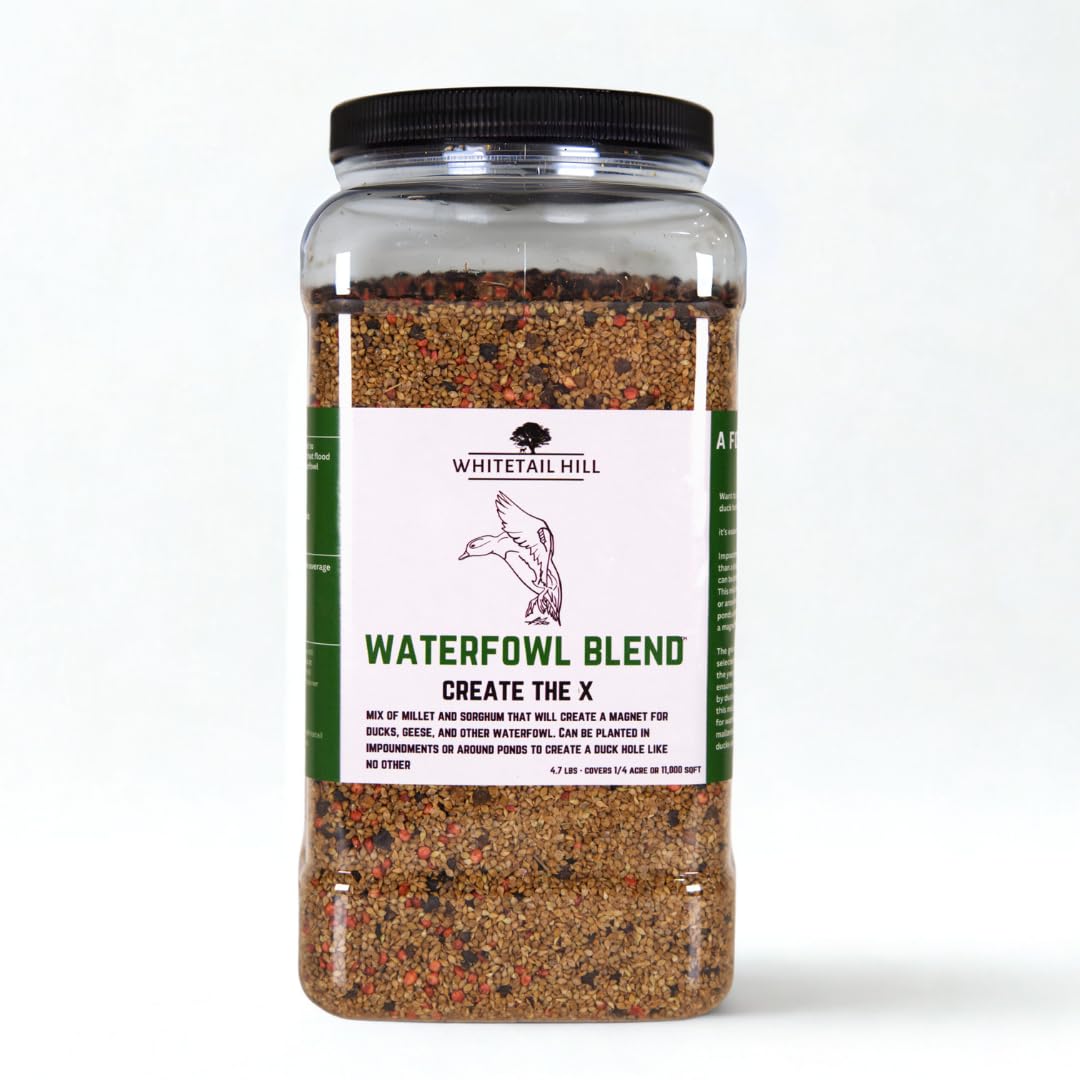Whitetail Hill Waterfowl Blend packaging ready for pond-side planning.