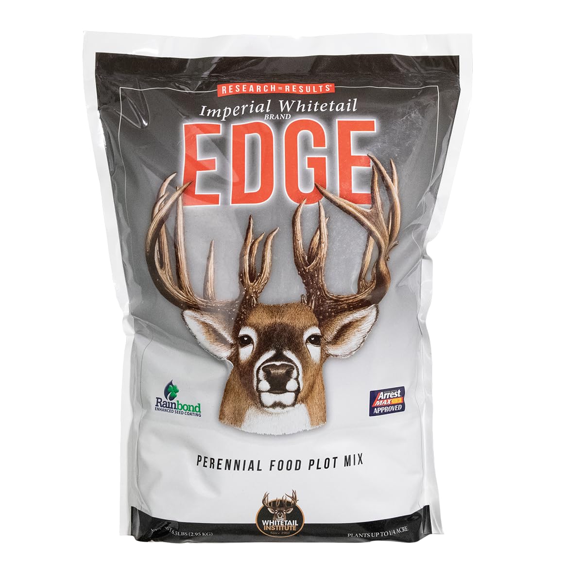 Whitetail Institute Edge seed with RainBond coat improves seedling survival in field conditions.
