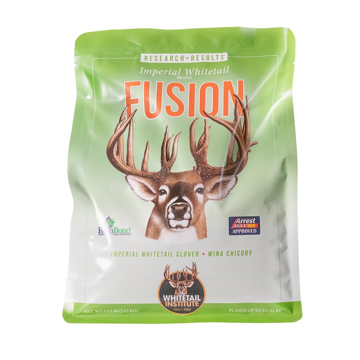Whitetail Institute Imperial Whitetail Fusion seed blend ready for planting to boost germination