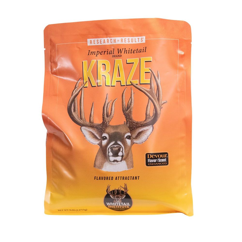 Whitetail Institute Kraze attractant poured on ground to attract deer