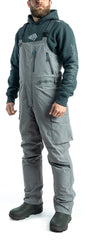 Close-up of adjustable silicone suspenders on Great Lakes bibs
