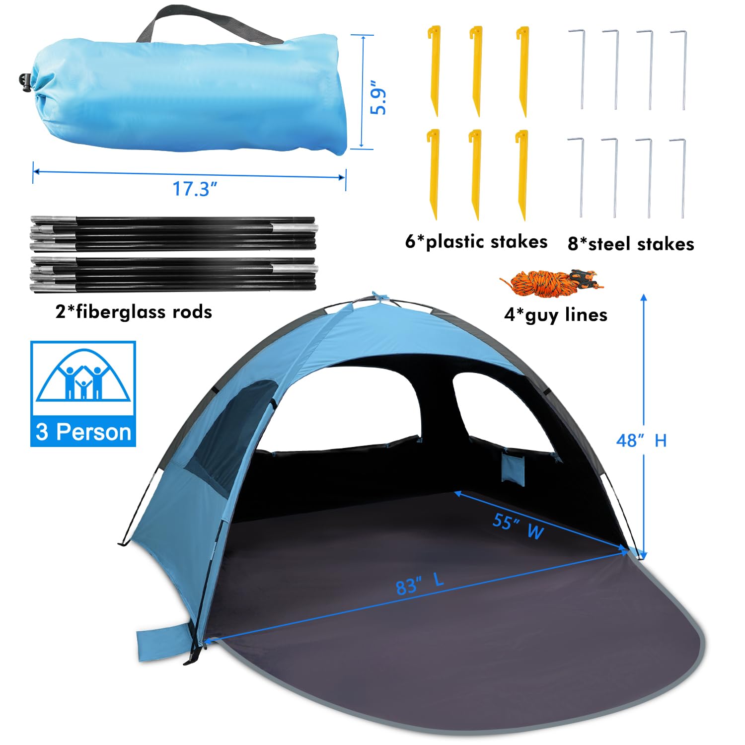 WhiteFang anti-UV shelter blocks 99% of sun rays