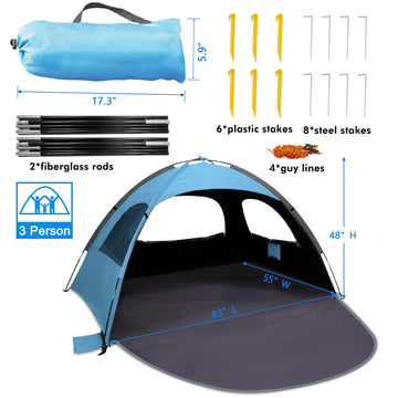 WhiteFang anti-UV shelter blocks 99% of sun rays