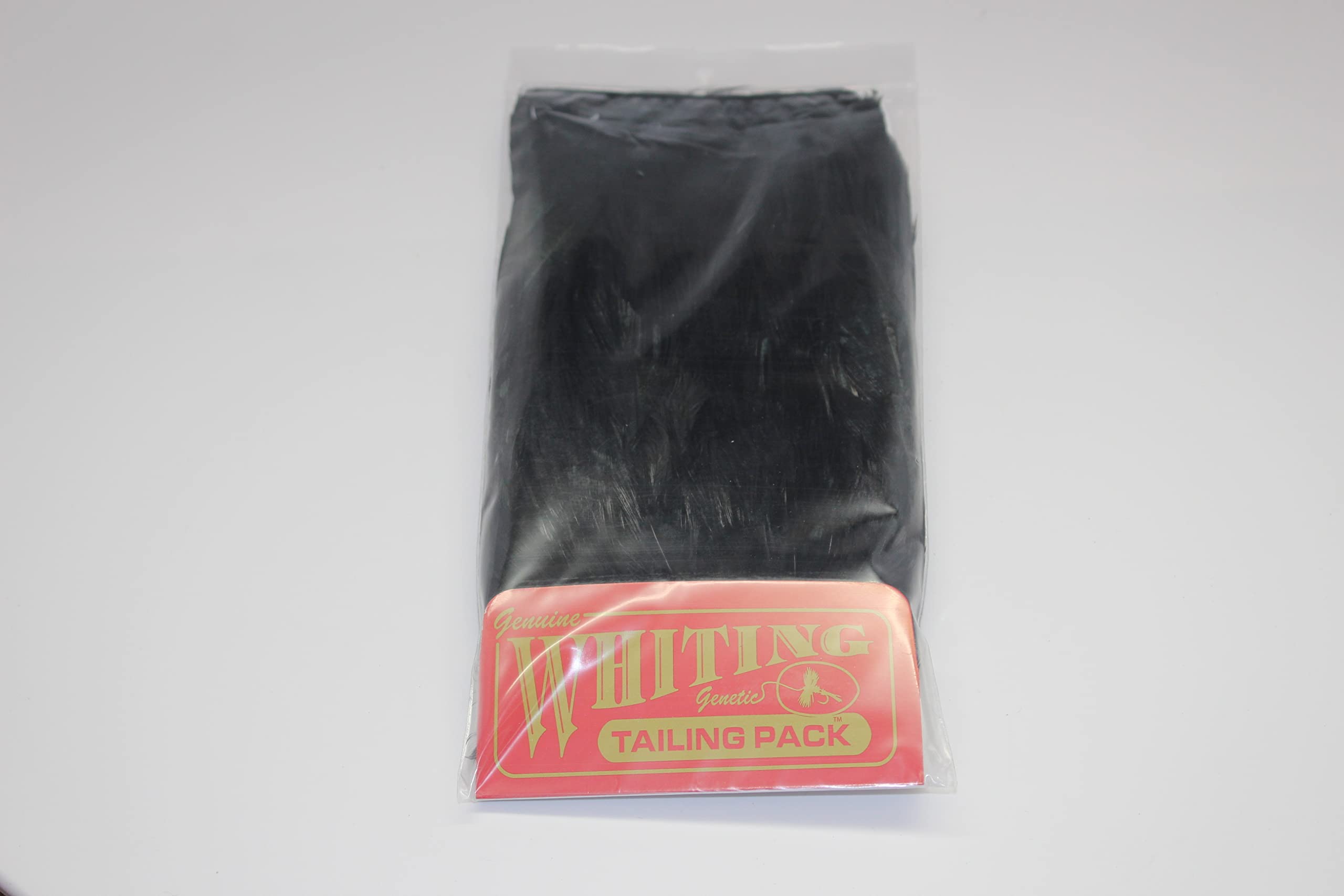 Whiting Farms Coq de Leon Mayfly Tailing Pack, Badger Dyed Black, ideal for precise mayfly color matching.