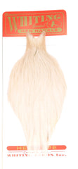 Whiting Farms Hen Cape White feather ideal for upright dry fly wings and versatile ties