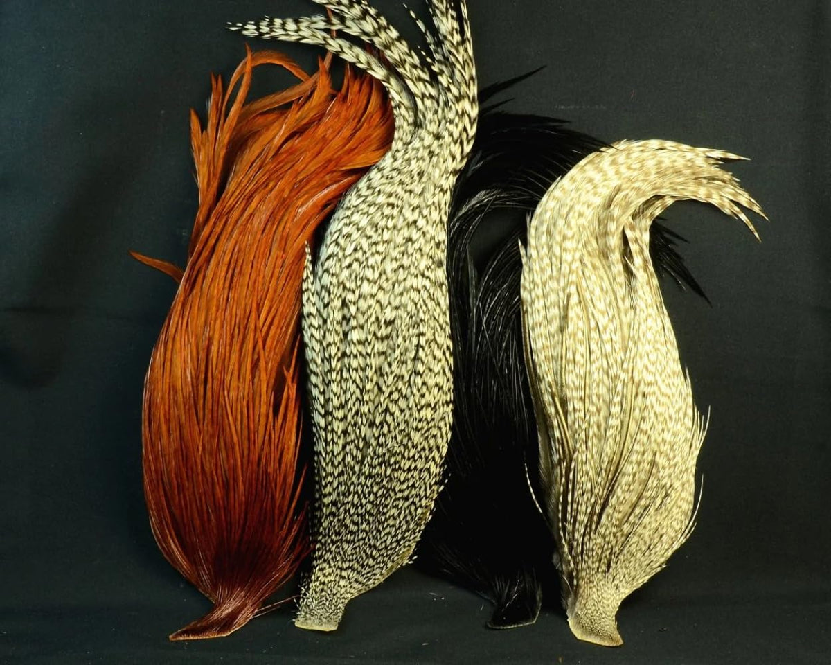 Whiting Farms Introductory Hackle Pack with four half capes for versatile dry fly patterns