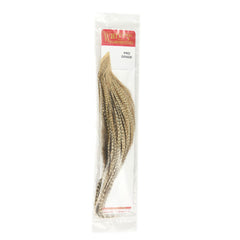 Whiting Farms Pro Grade Cape Dun Grizzly dry fly tying setup for premium quills