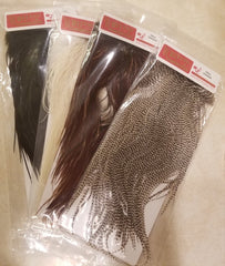Whiting Farms Pro Grade Saddle Feathers Brown for durable hackle and consistent tying results