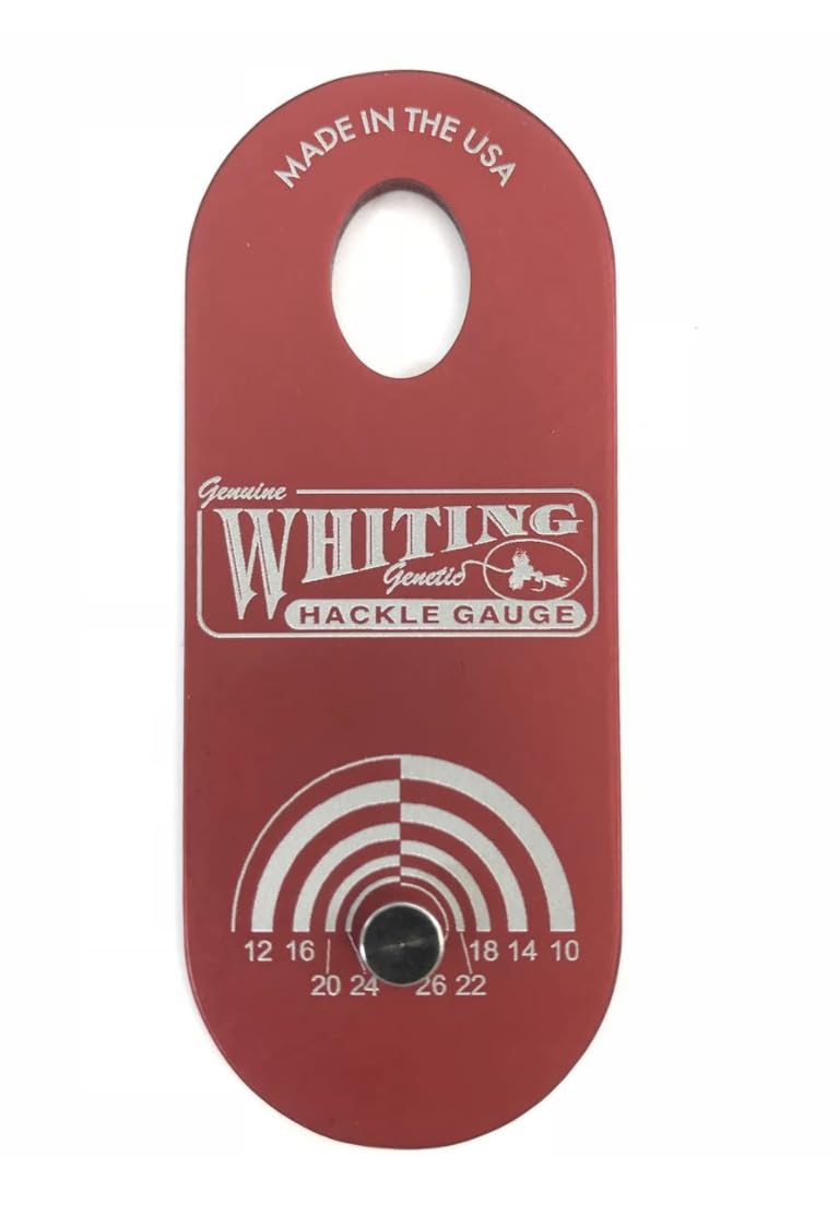 Whiting Farms W-100 Hackle Gauge Ruby for precise dry fly hackle sizing