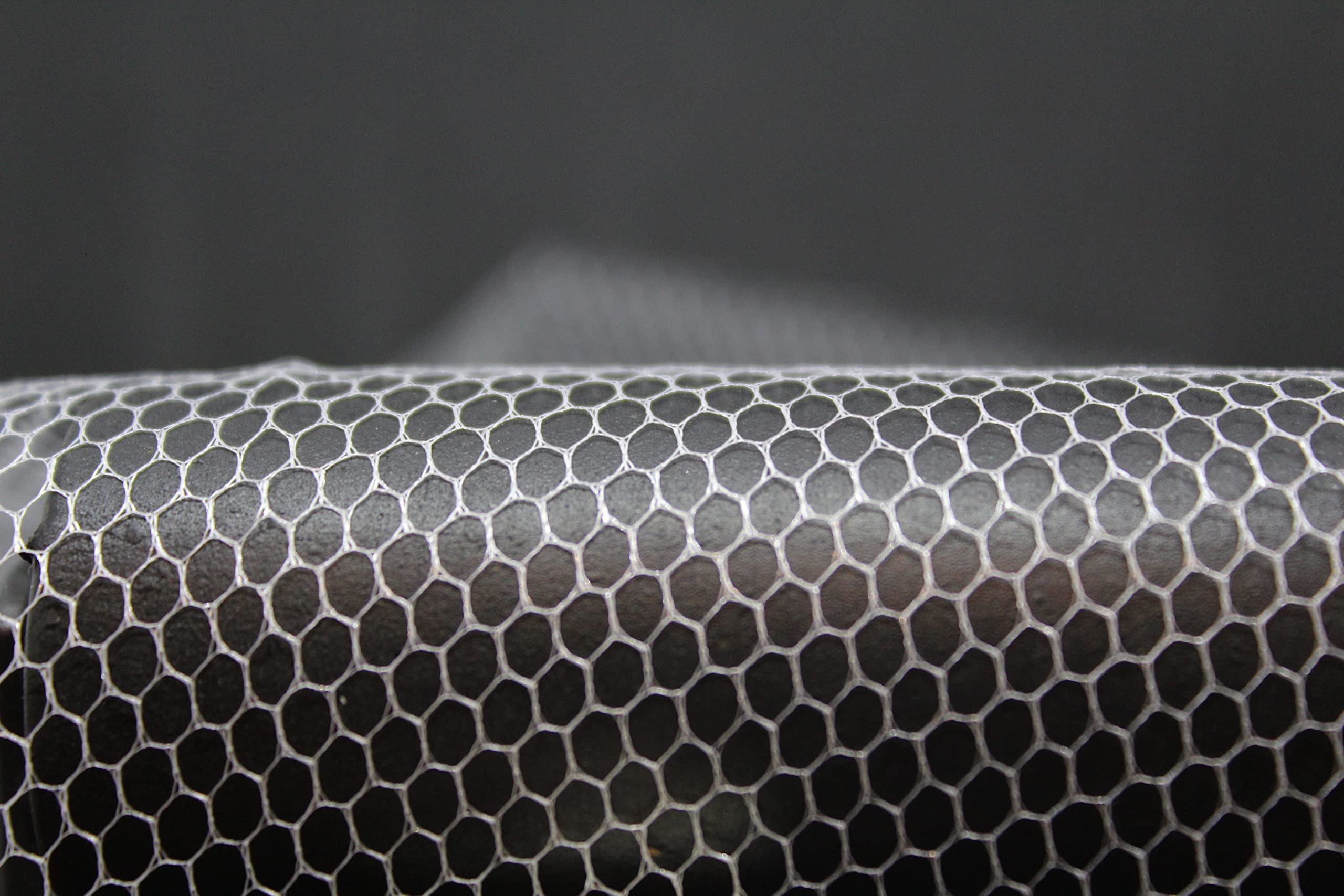 Whitmore Farm LLC medium mesh lure netting close-up, flexible masking for airbrushing.