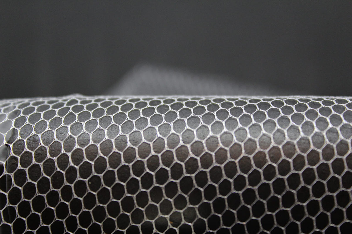 Whitmore Farm LLC medium mesh lure netting close-up, flexible masking for airbrushing.