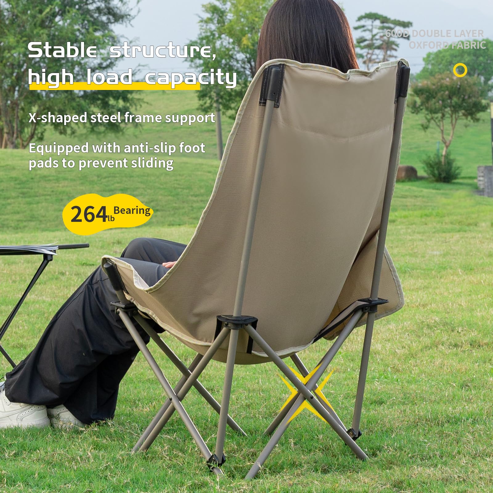 Whitsunday Moon Chair versatile for camping, picnics, and festivals