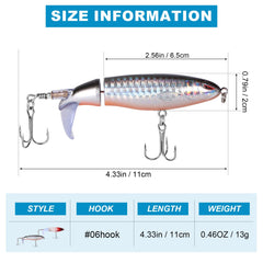 Whopper 6-piece topwater lure kit – size 2