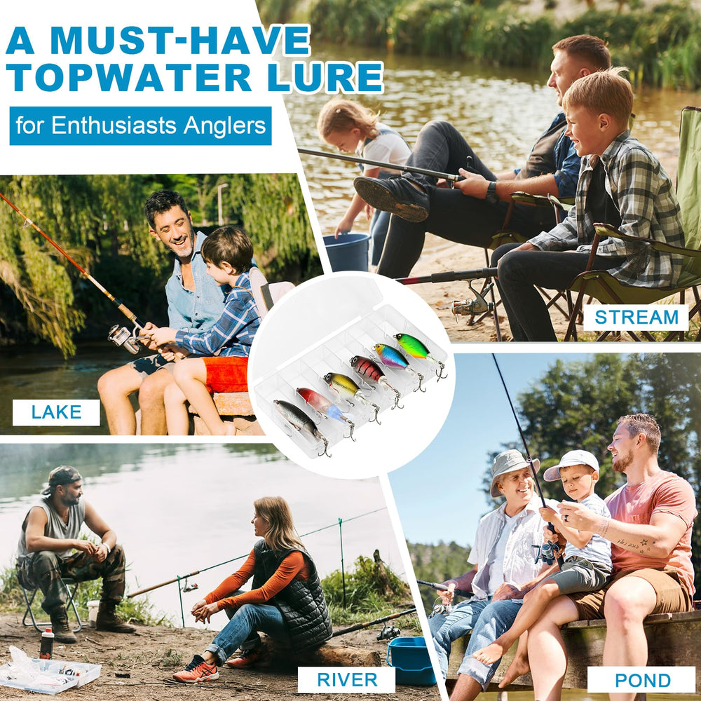 Storage box included with Whopper 6-piece topwater lure kit