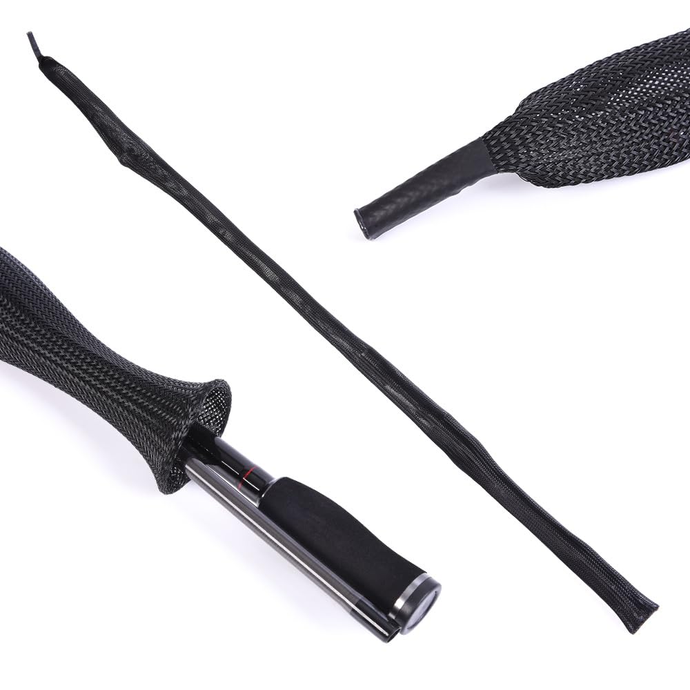 WHTCHSU rod sleeve with end caps protecting rod tips during storage.