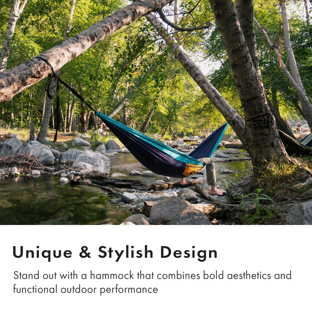 WHTE MOSS Suparpine II hammock folded neatly for compact travel and quick setup