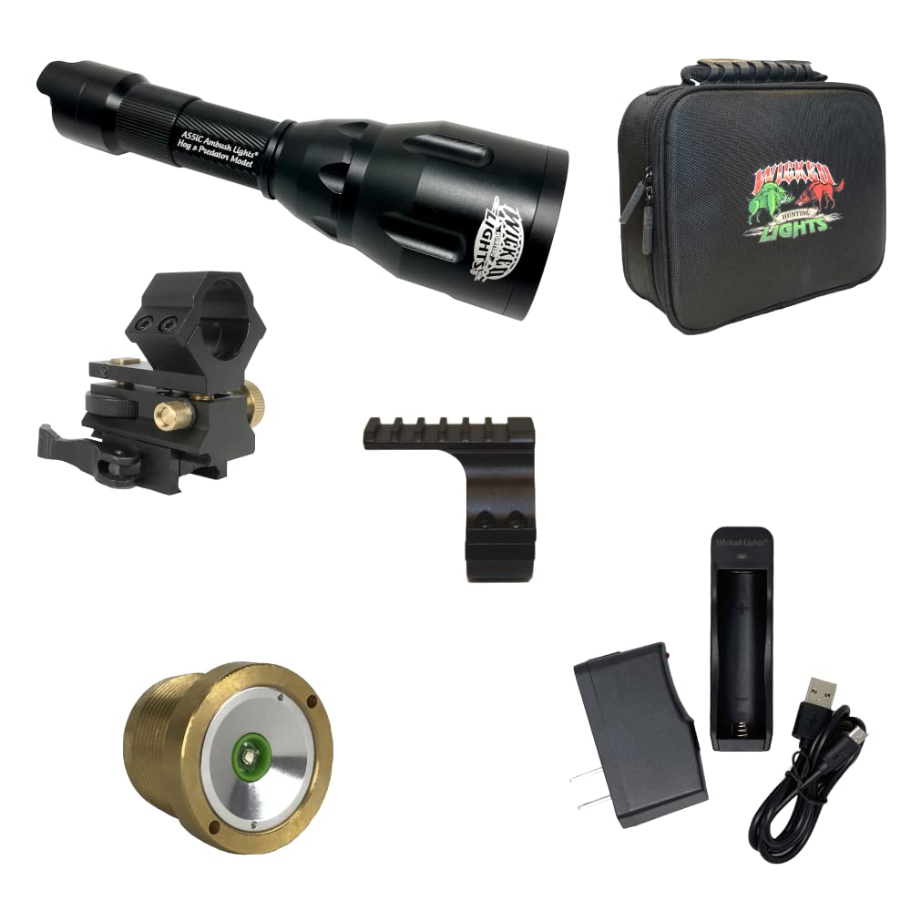 Wicked Lights A55iC quick detach mount centers light in your scope.