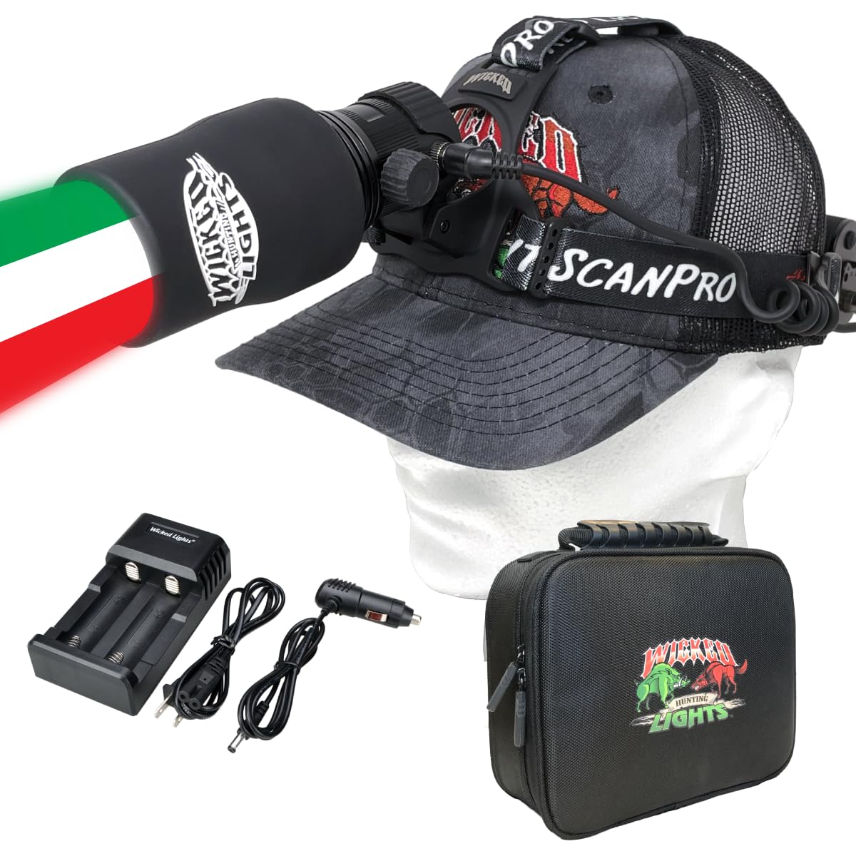 Wicked Lights ScanPro iC GEN4 green LED front view for extended range and precision