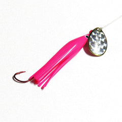 Wicked Lures Trout Killers Pink-Silver for trolling freshwater lakes to attract trout.