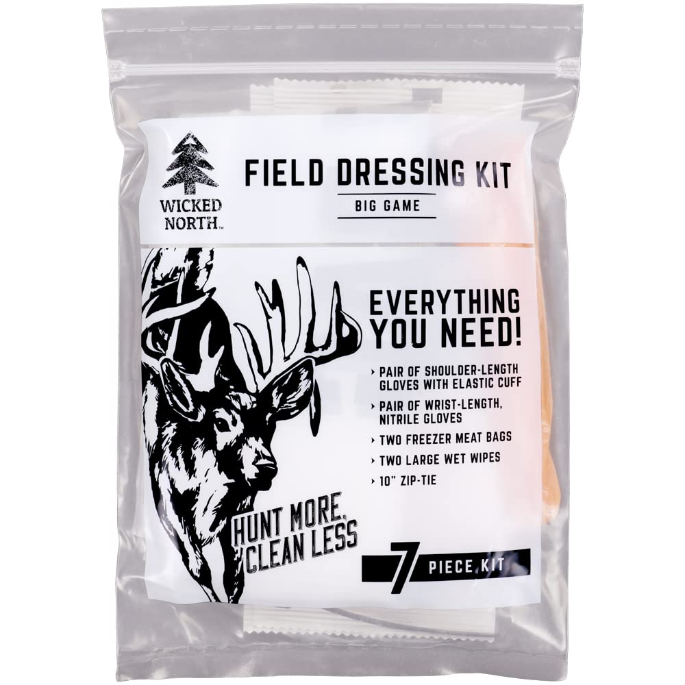 Wicked North big game field dressing kit gloves shoulder-length for easier field dressing
