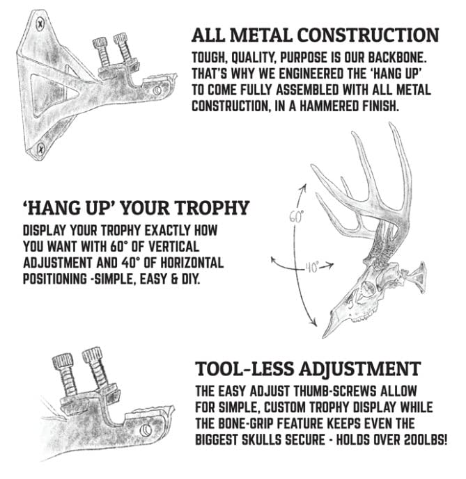 Wicked North Hang Up shows 60° vertical and 40° horizontal movement for customization.