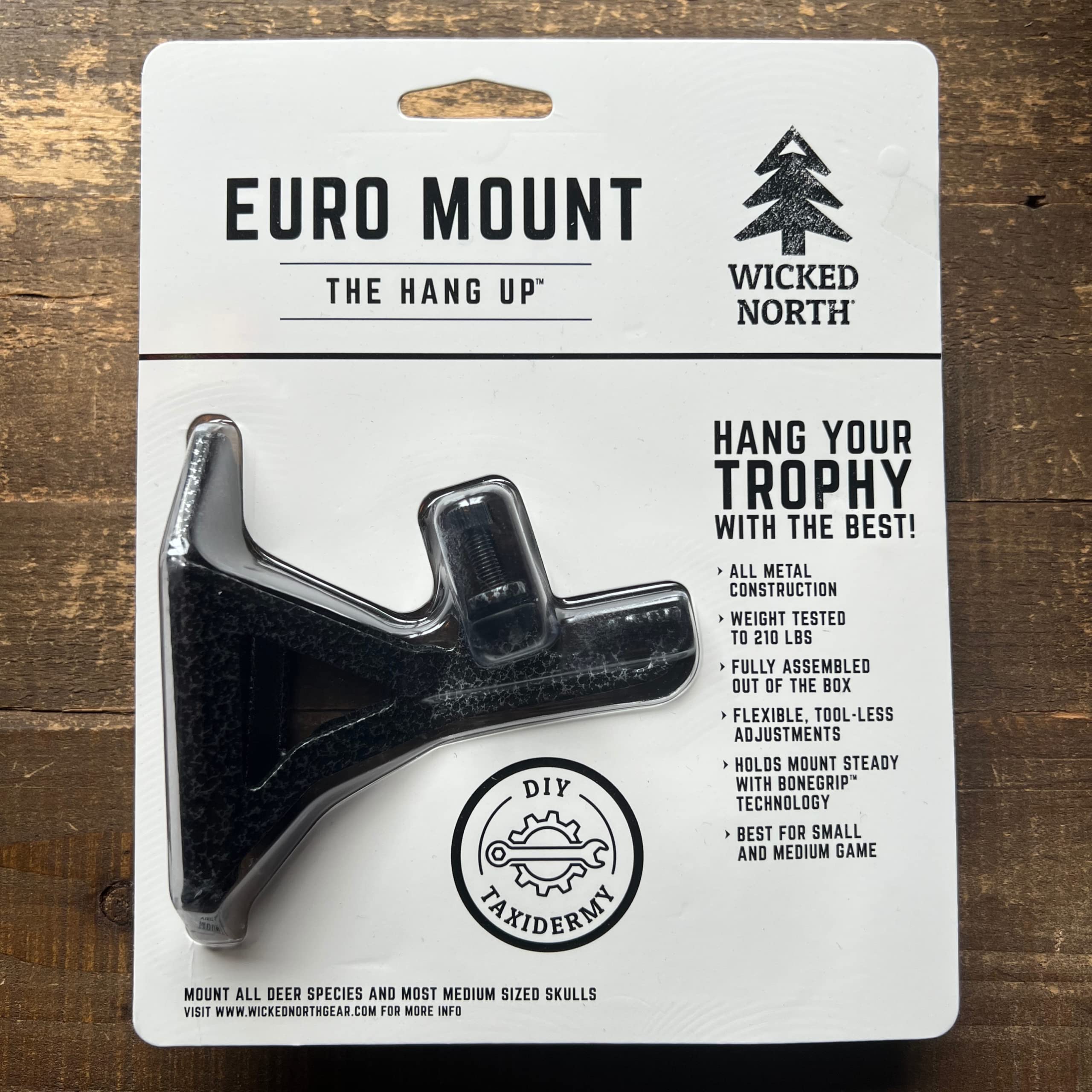 Wicked North Hang Up micro-adjustment thumb-screws enable precise angle control.