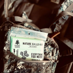 Wicked North Nature Calls kit: hand wet wipe for field hygiene