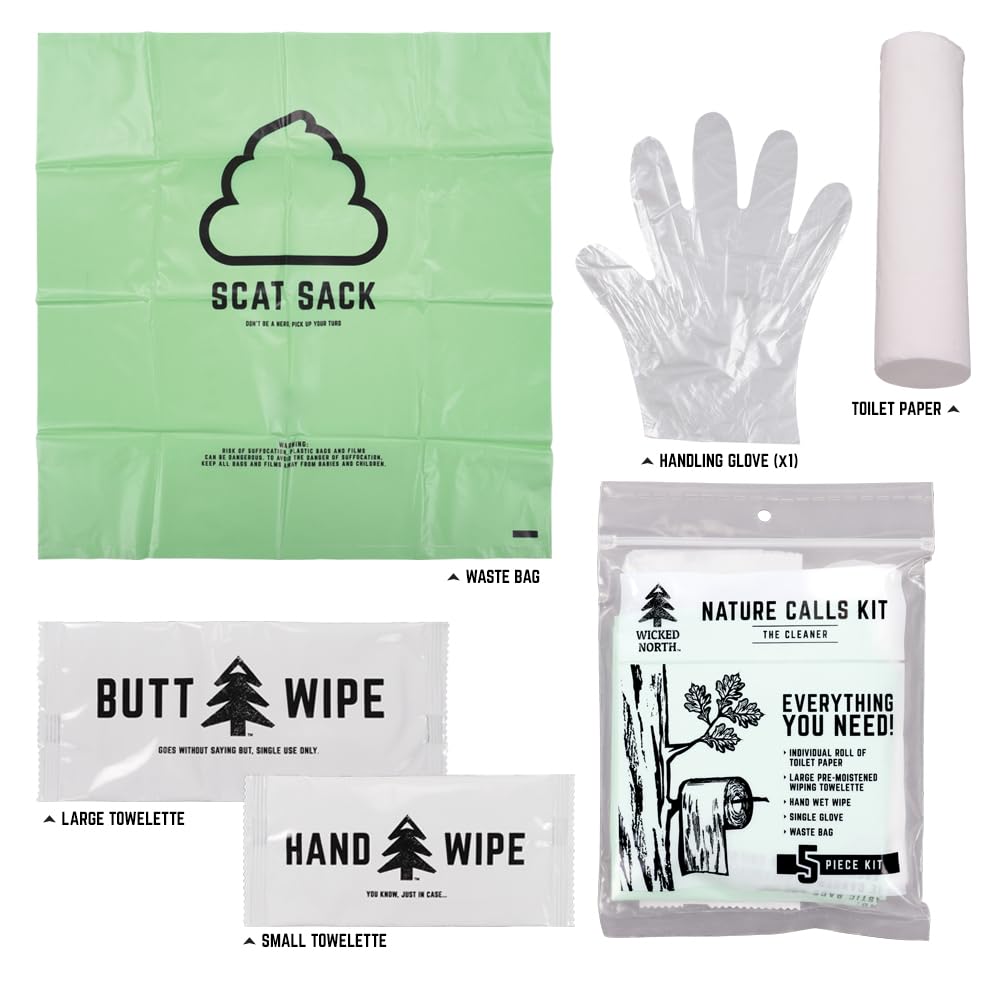 Wicked North Nature Calls kit moistened wipe for quick cleanups in the field