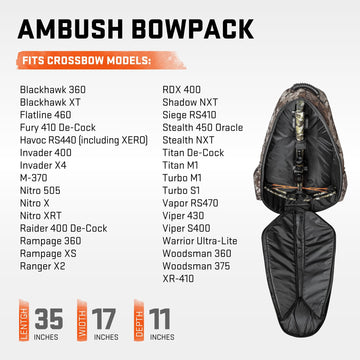 Wicked Ridge Ambush Bowpack handle access close-up for quick treestand access.