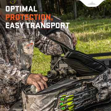 Wicked Ridge Ambush Bowpack padded shell protects crossbow during travel.