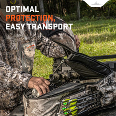 Wicked Ridge Ambush Bowpack padded shell protects crossbow during travel.