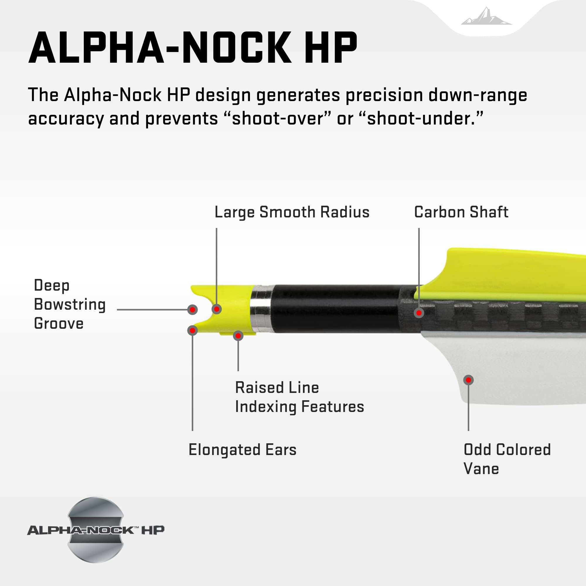 Wicked Ridge Match 400 arrow offset fletching improves stability in flight.
