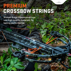 Wicked Ridge pre-twisted replacement string close-up highlighting durability and longevity.