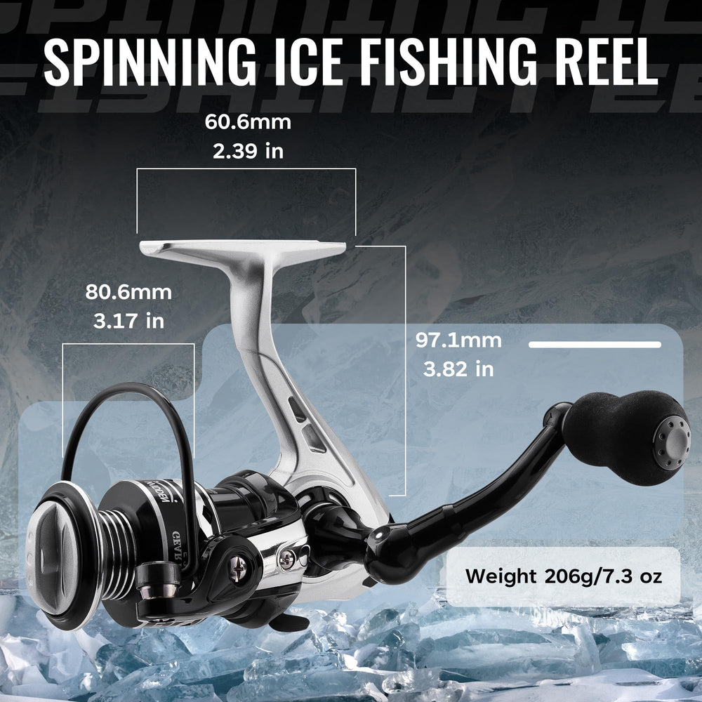 WIDDEN EVA handle with CNC grip for comfortable control in winter fishing.