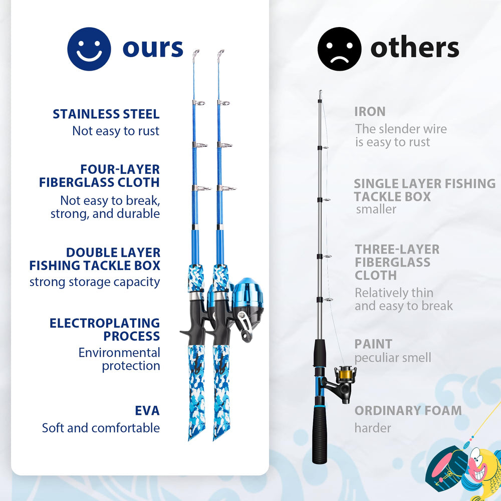 WIDDEN foldable buckets for easy transport during family fishing outings