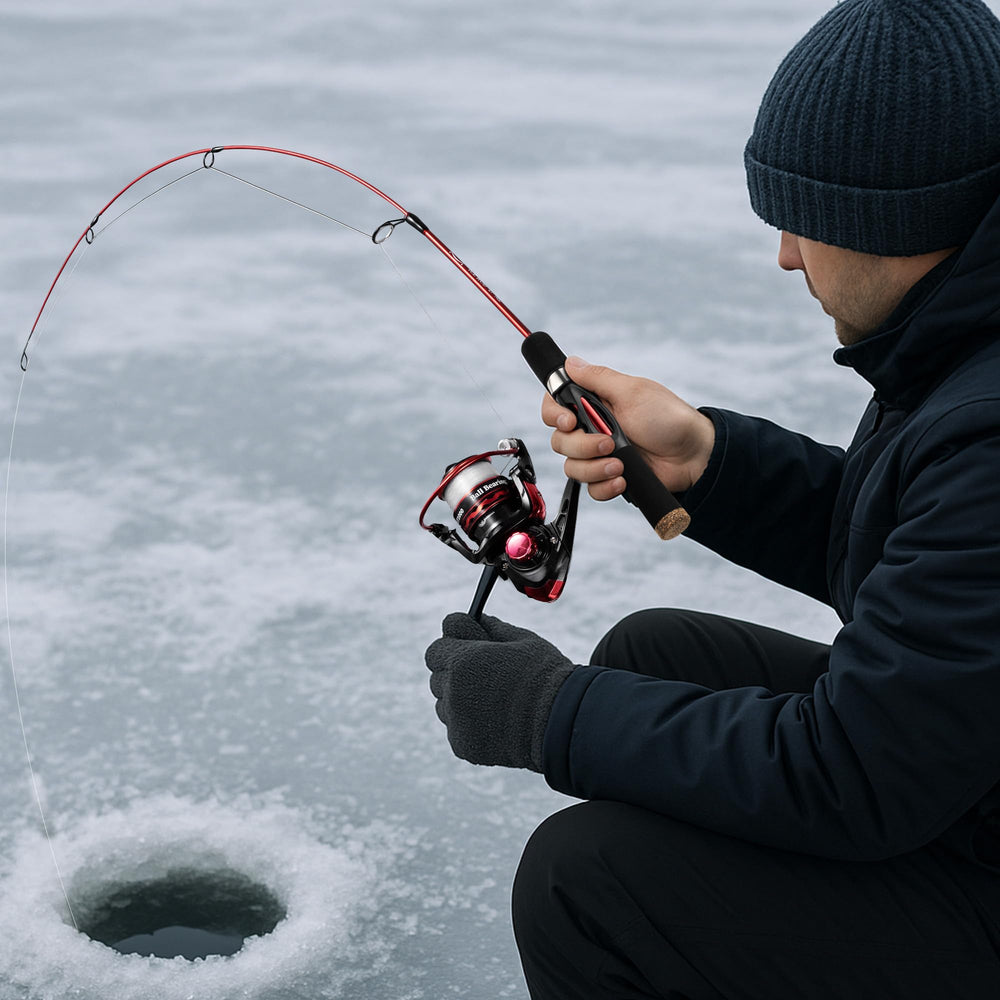 Tackle box kit with line, jig hooks, and soft lures