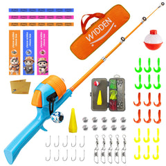 WIDDEN kids fishing pole collapsible in compact form for easy travel and quick setup