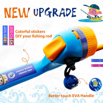 WIDDEN Kids fishing pole durable rod guide eyes resist rust.
