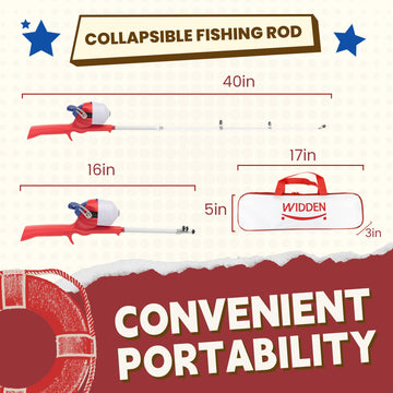 WIDDEN telescopic rod collapsible for on-the-go fishing and storage