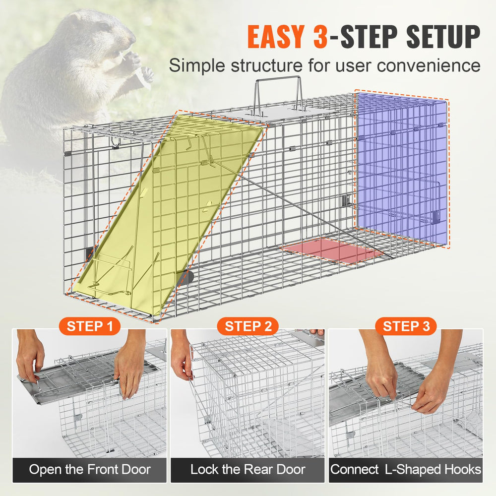 Trap suitable for cats, raccoons, rabbits, and more