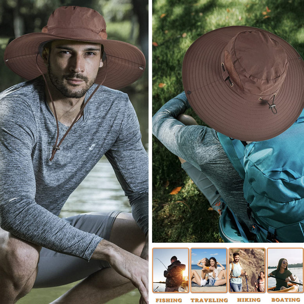 Hat worn brim up and down for two styles