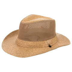 Wide brim Panama straw hat in khaki