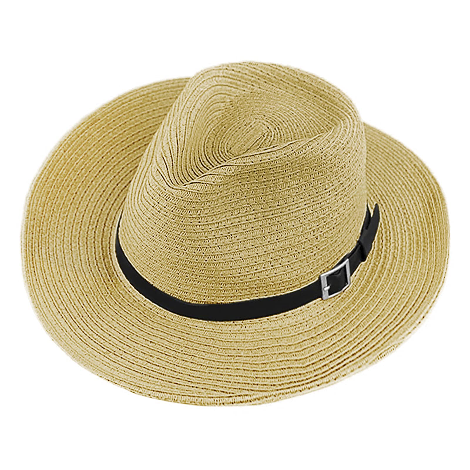 Wide brim straw Panama hat - front view