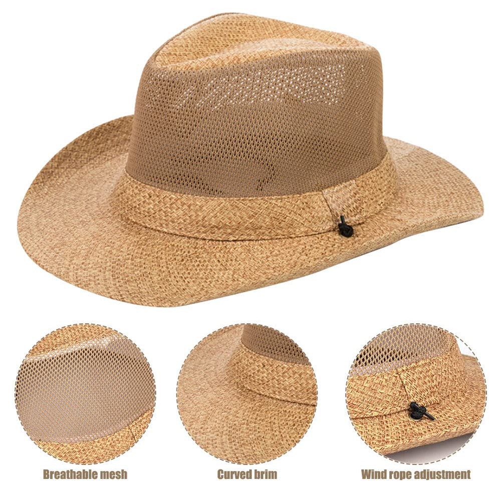 Hat brim showing 3.15 inch width and UPF 50+ protection